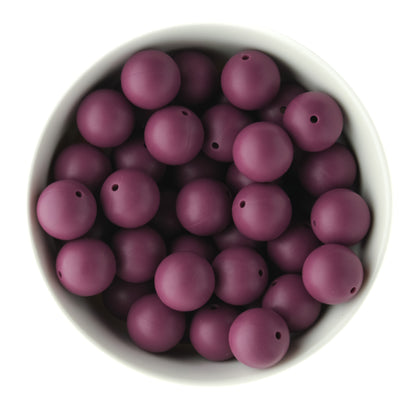 19mm Round Mulled Berry Fall Limited Edition Silicone Round Beads