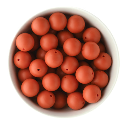 19mm Round Pumpkin Pie Fall Limited Edition Silicone Round Beads