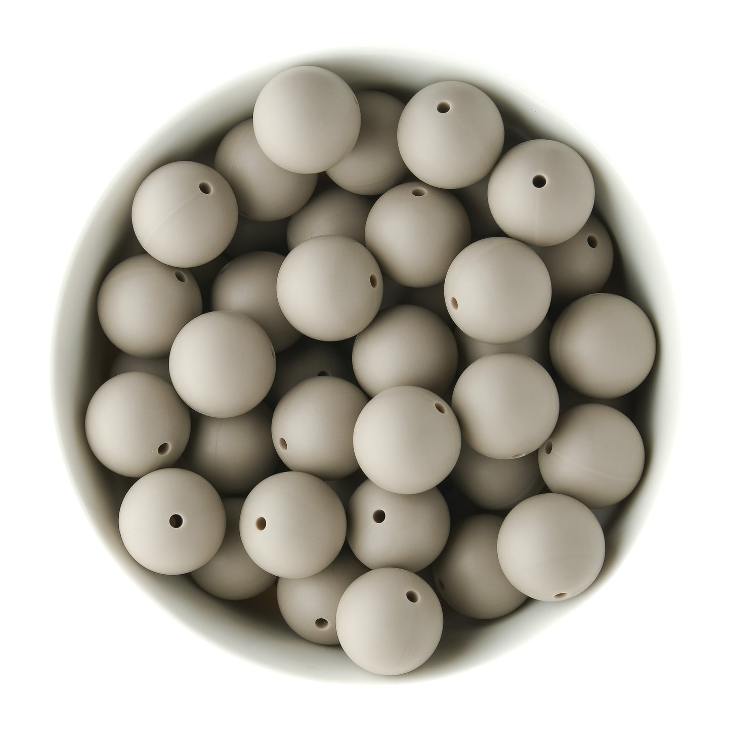 Winter Limited Edition 19mm Silver Birch Silicone Round Beads