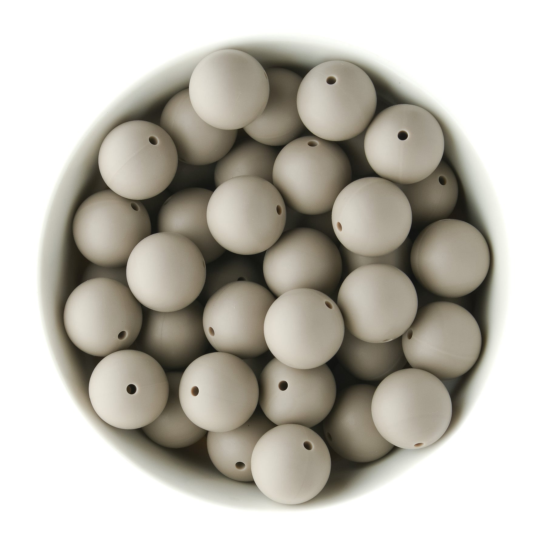 Winter Limited Edition 19mm Silver Birch Silicone Round Beads