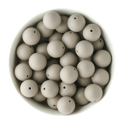 Silicone Beads - Round 19mm Silver Birch - Cara & Co