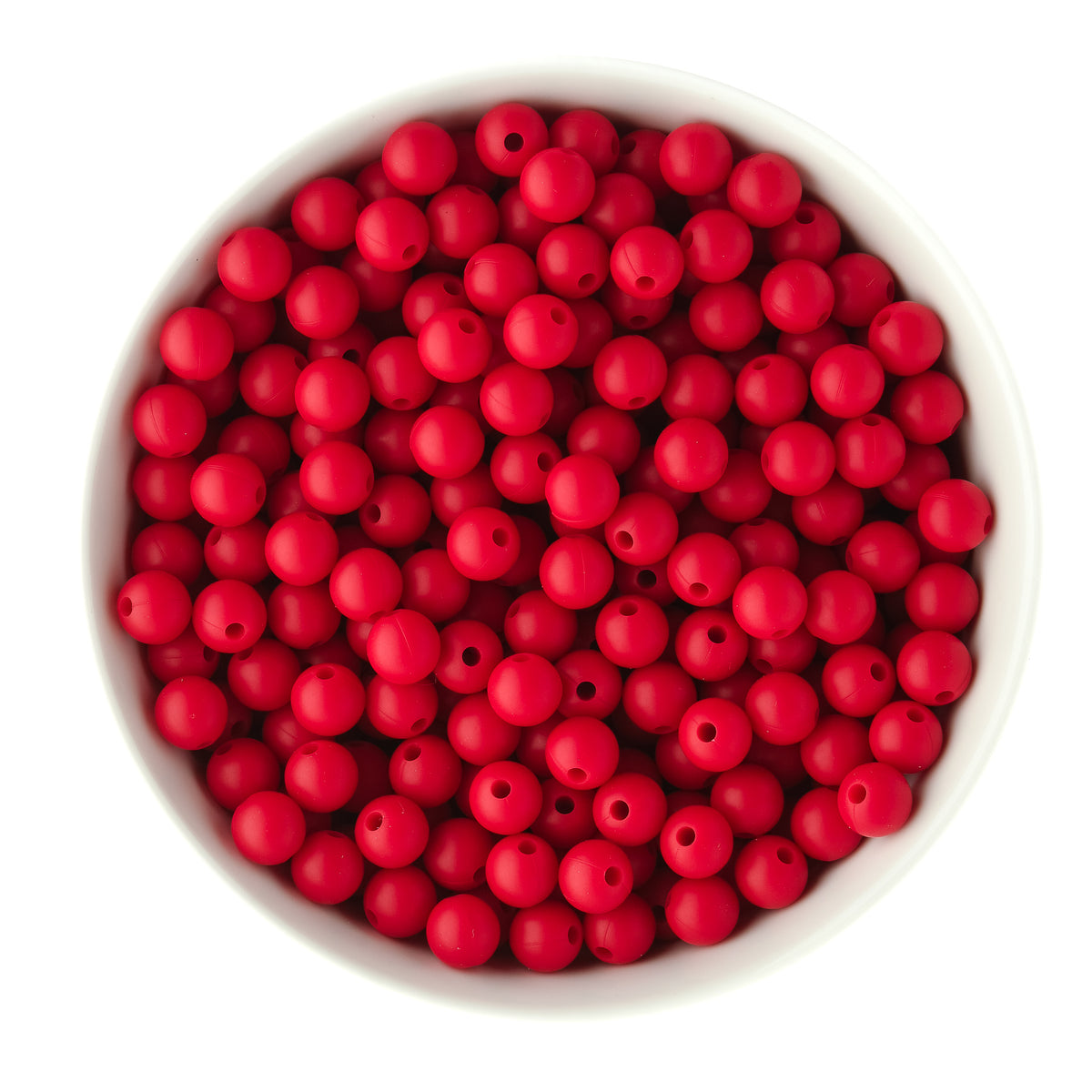 Winter Round Silicone Beads