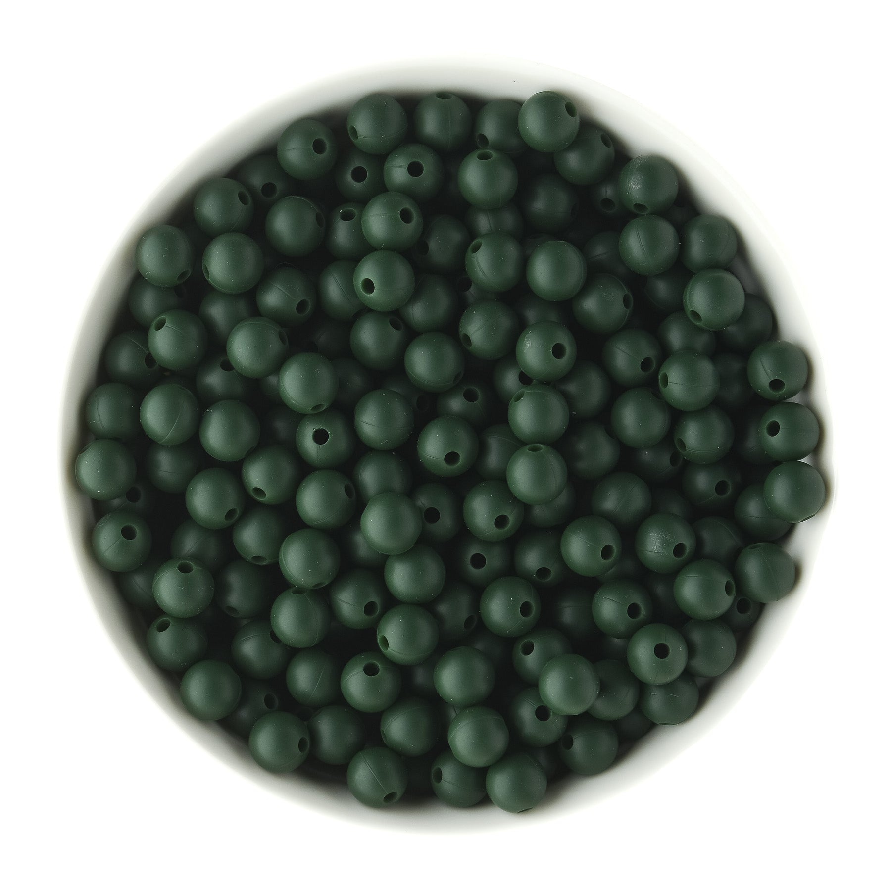 Winter Limited Edition 9mm Deep Spruce Silicone Round Beads