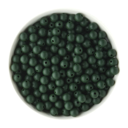 Silicone Beads - Round 9mm Deep Spruce - Cara & Co