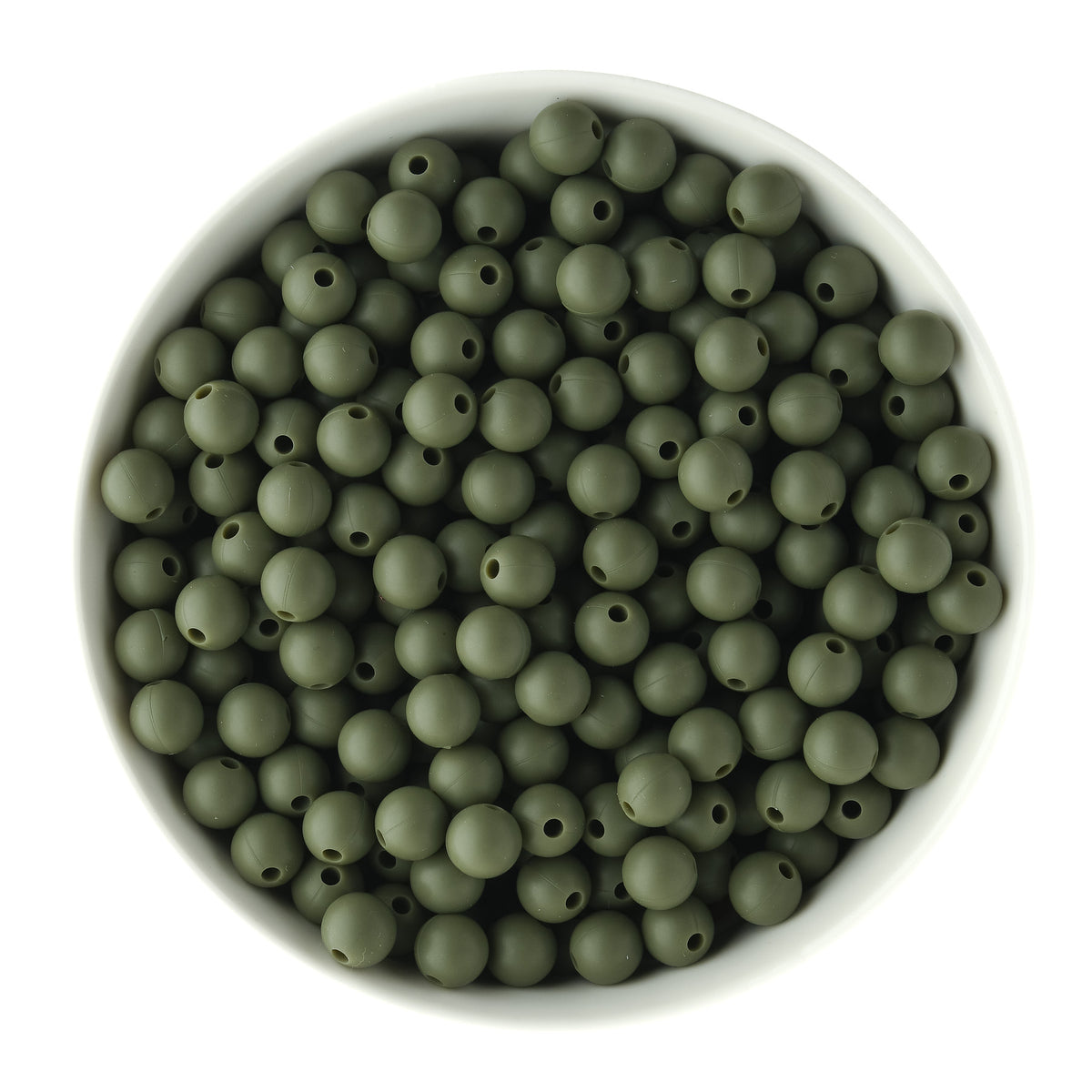 Winter Round Silicone Beads