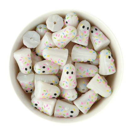 3D Sprinkle Ghost Silicone Focal Beads from Cara & Co Craft Supply