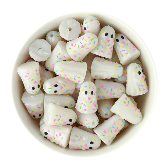 3D Sprinkle Ghost Silicone Focal Beads from Cara & Co Craft Supply