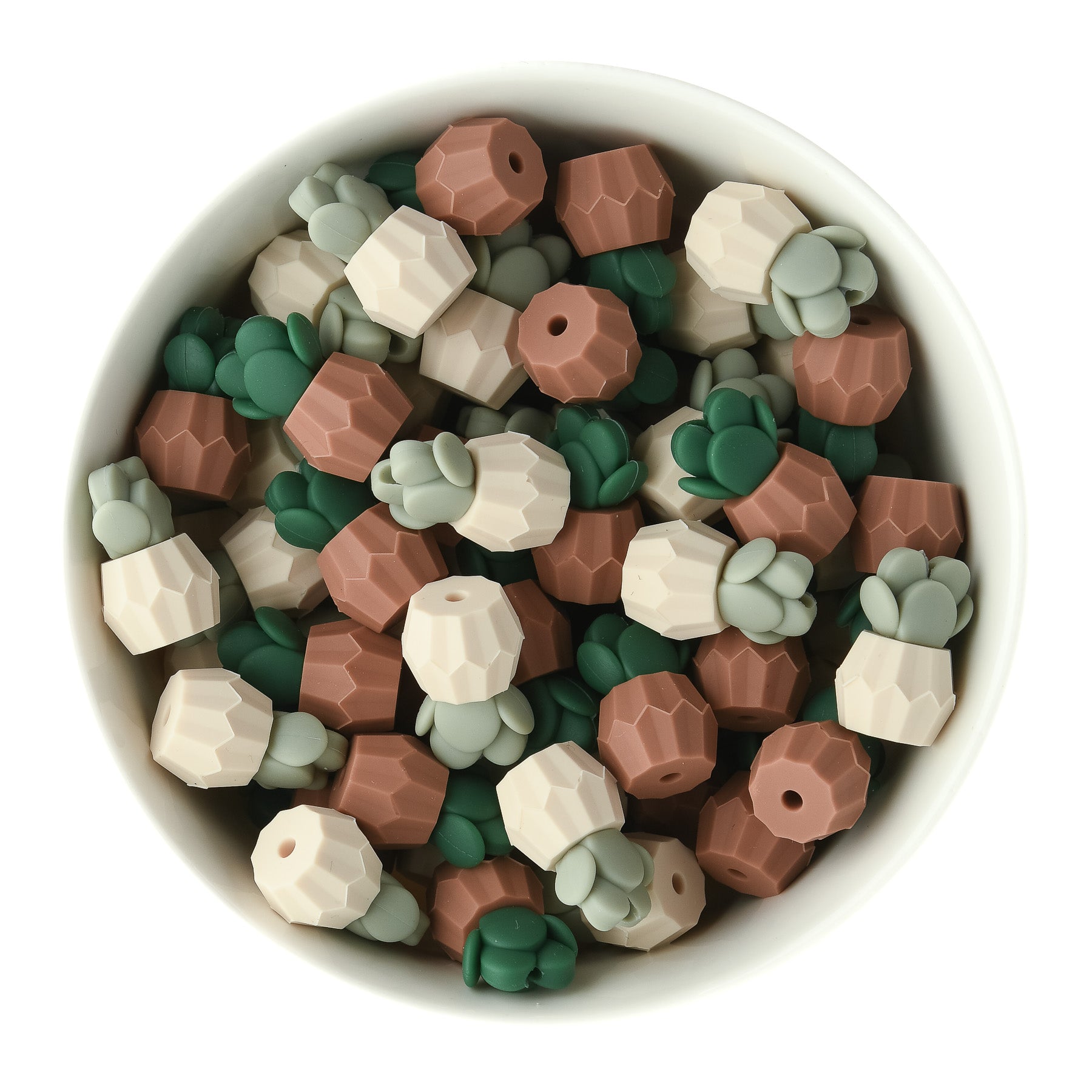 3D Succulent Silicone Focal Bead for crafting from Cara & Co Crafting Supplies