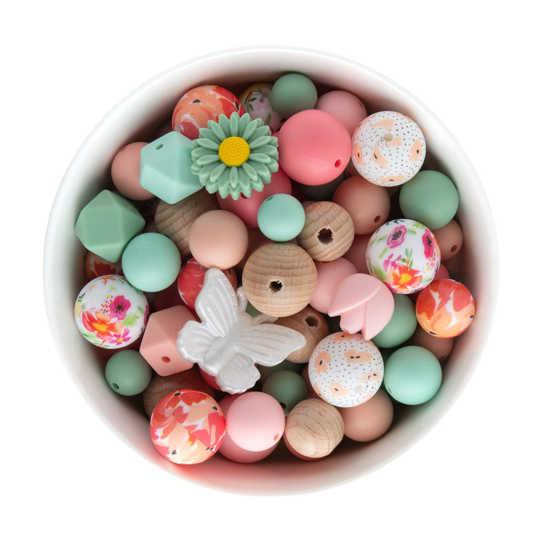 Silicone Bead Packs Floral Themed Silicone from Cara & Co Craft Supply