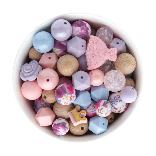 Silicone Bead Packs Flower Girl Themed Silicone from Cara & Co Craft Supply