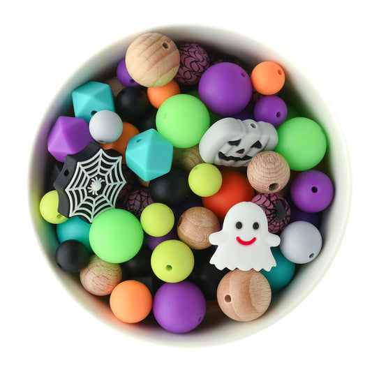 Spooky Halloween Theme Bead Pack for silicone bead crafting from Cara & Co Craft Supply