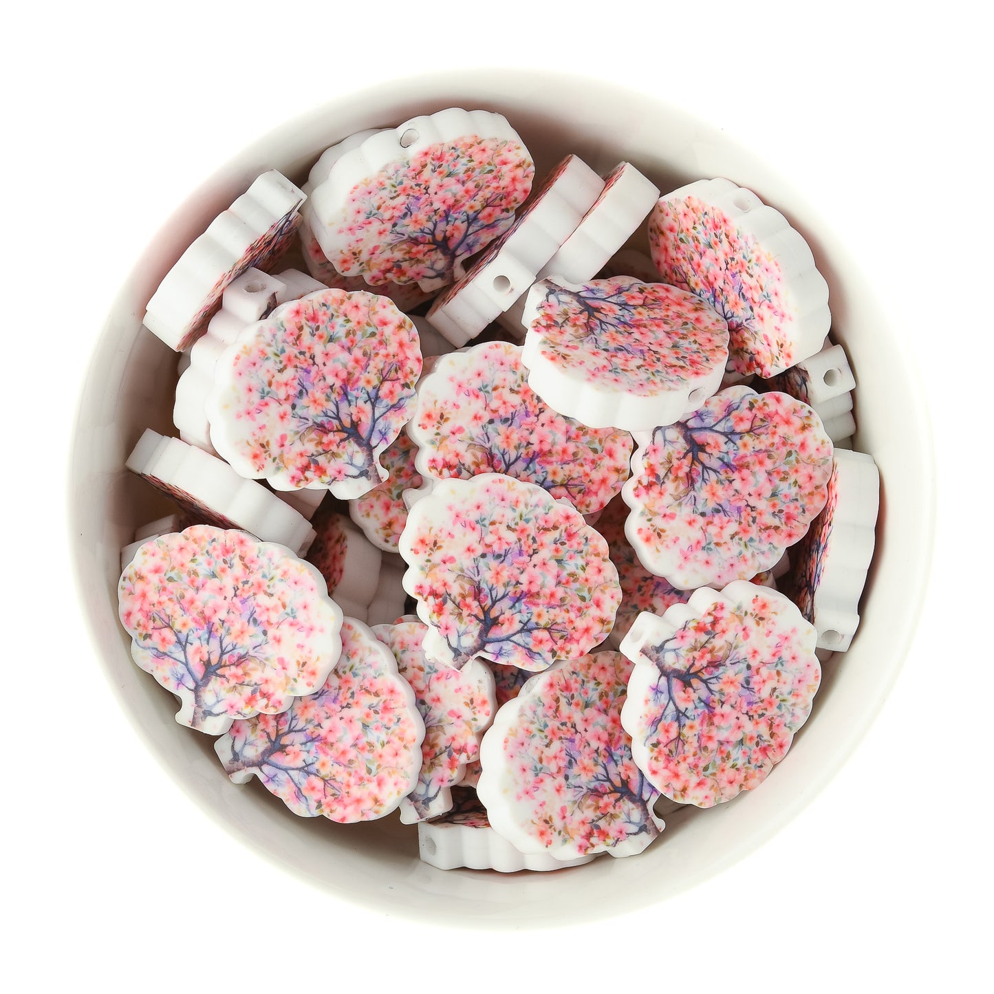 Cherry Blossom Tree Silicone Focal Bead for silicone crafting from Cara & Co Crafting Supply