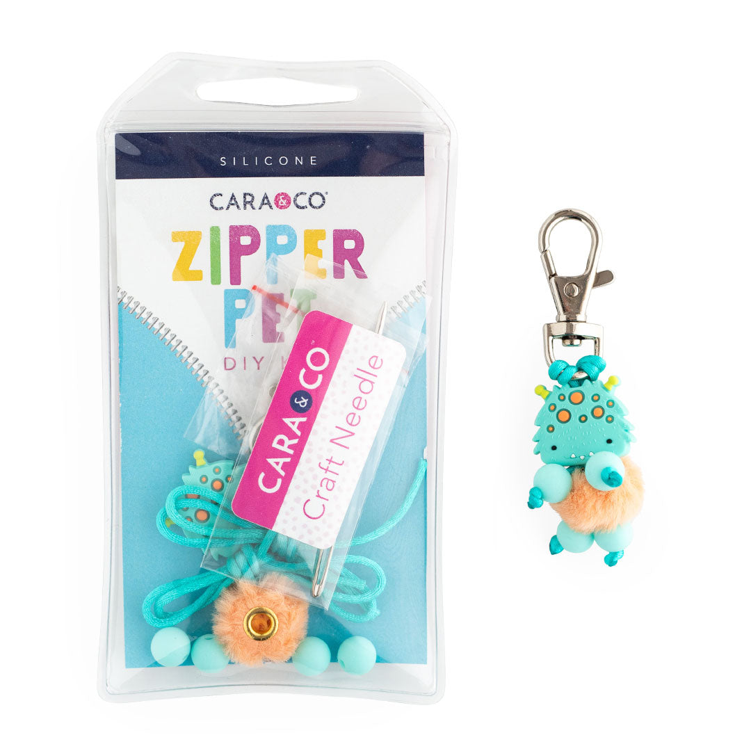 Fuzzy Monster Zipper Pet DIY Silicone Bead Kit