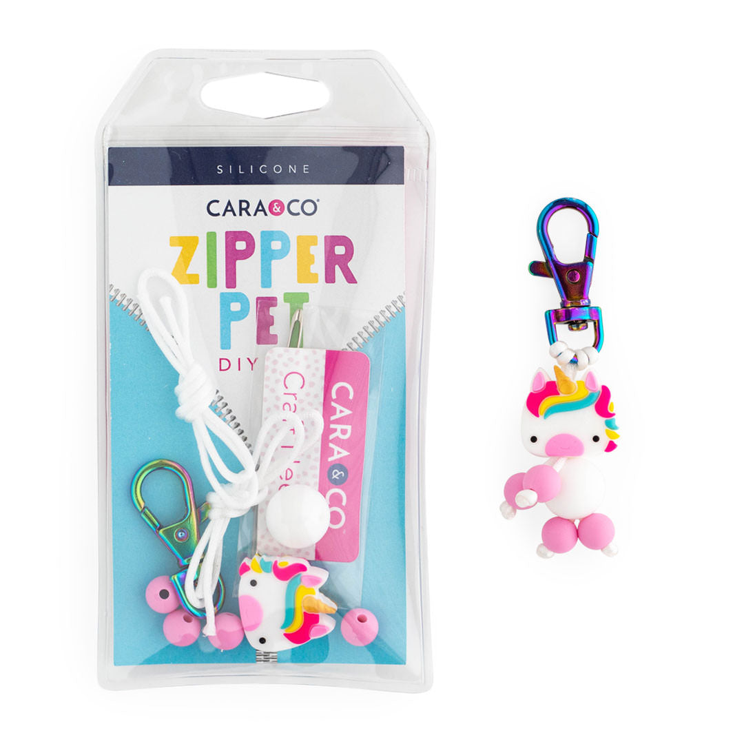 Silicone DIY Kits Rainbow Pony Zipper Pets from Cara & Co Craft Supply