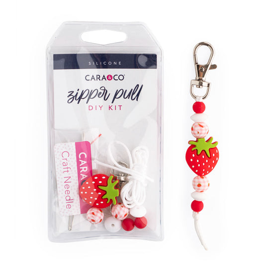 Strawberry Shortcake Zipper Pull Silicone Beads DIY Kit