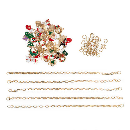 Charm Bracelet DIY Kits Christmas 5 Pack Bracelet from Cara & Co Craft Supply