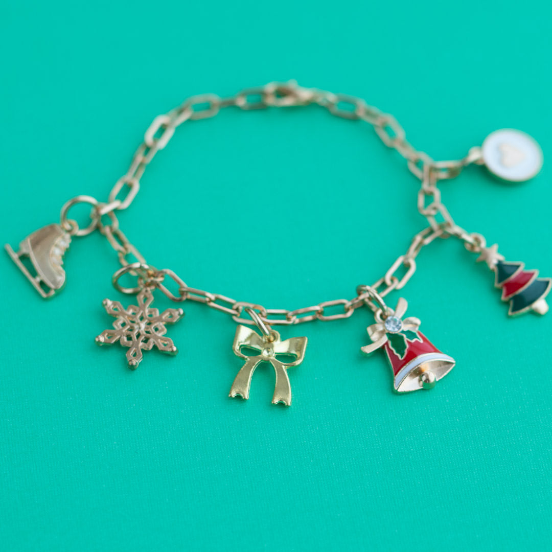 Charm Bracelet DIY Kits Christmas Single Bracelet from Cara & Co Craft Supply