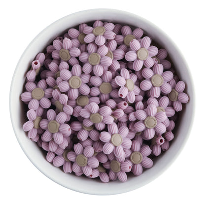 Silicone Focal Beads Wildflower Mauve from Cara & Co Craft Supply