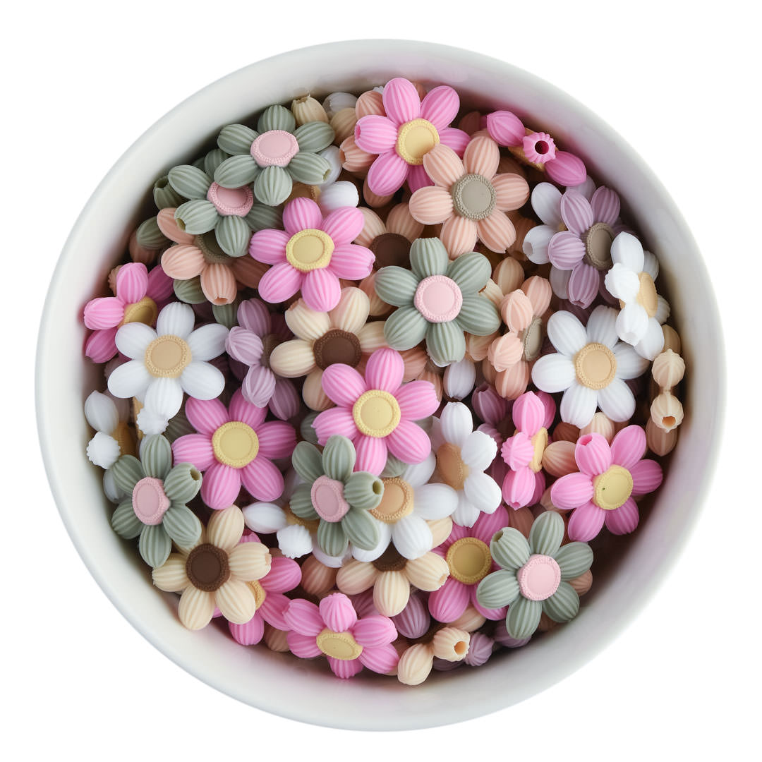 Silicone Focal Beads Wildflower from Cara & Co Craft Supply