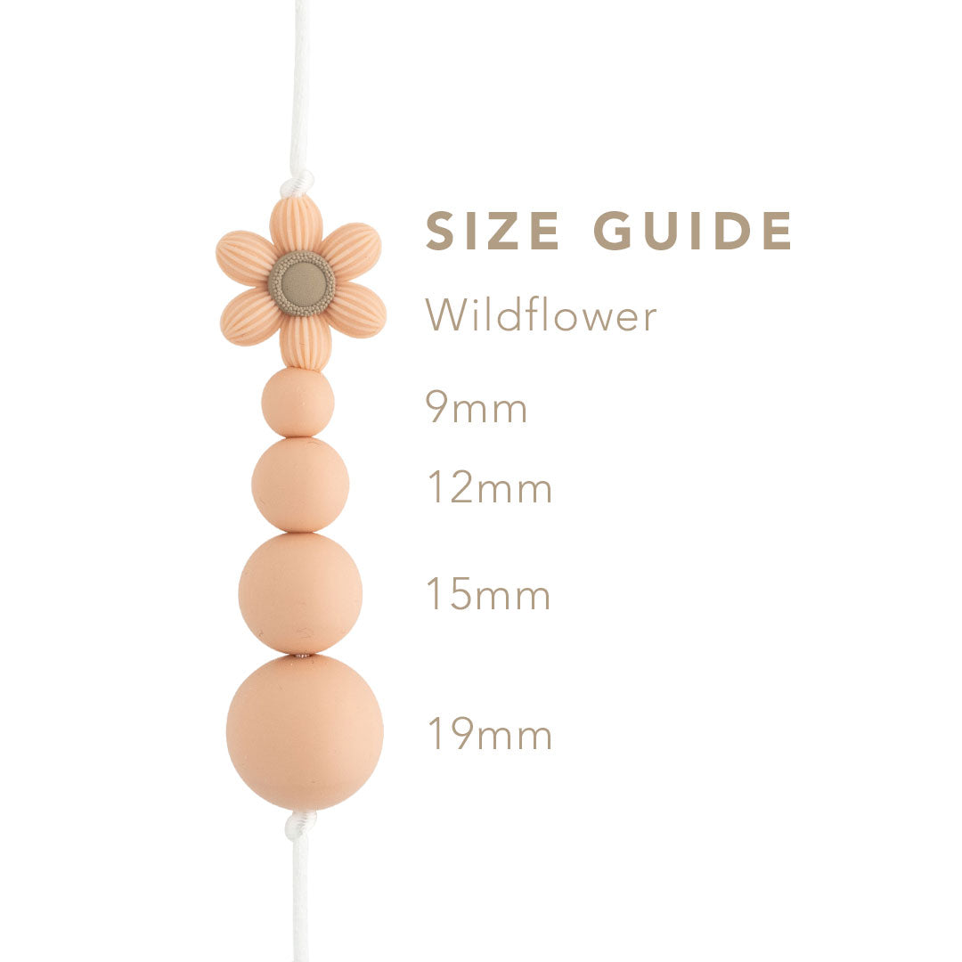 Silicone Focal Beads Wildflower from Cara & Co Craft Supply