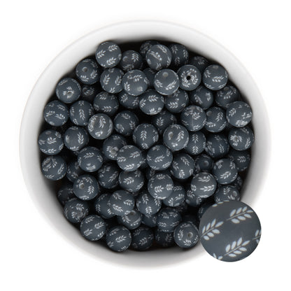 12mm Silicone Round Print Beads Wheatfield from Cara & Co Craft Supply