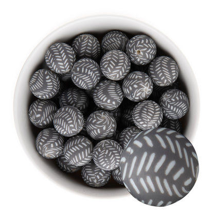 Printed Silicone Round Beads