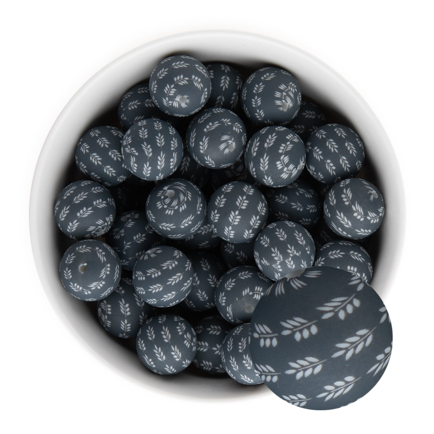 19mm Silicone Round Print Beads Wheatfield from Cara & Co Craft Supply