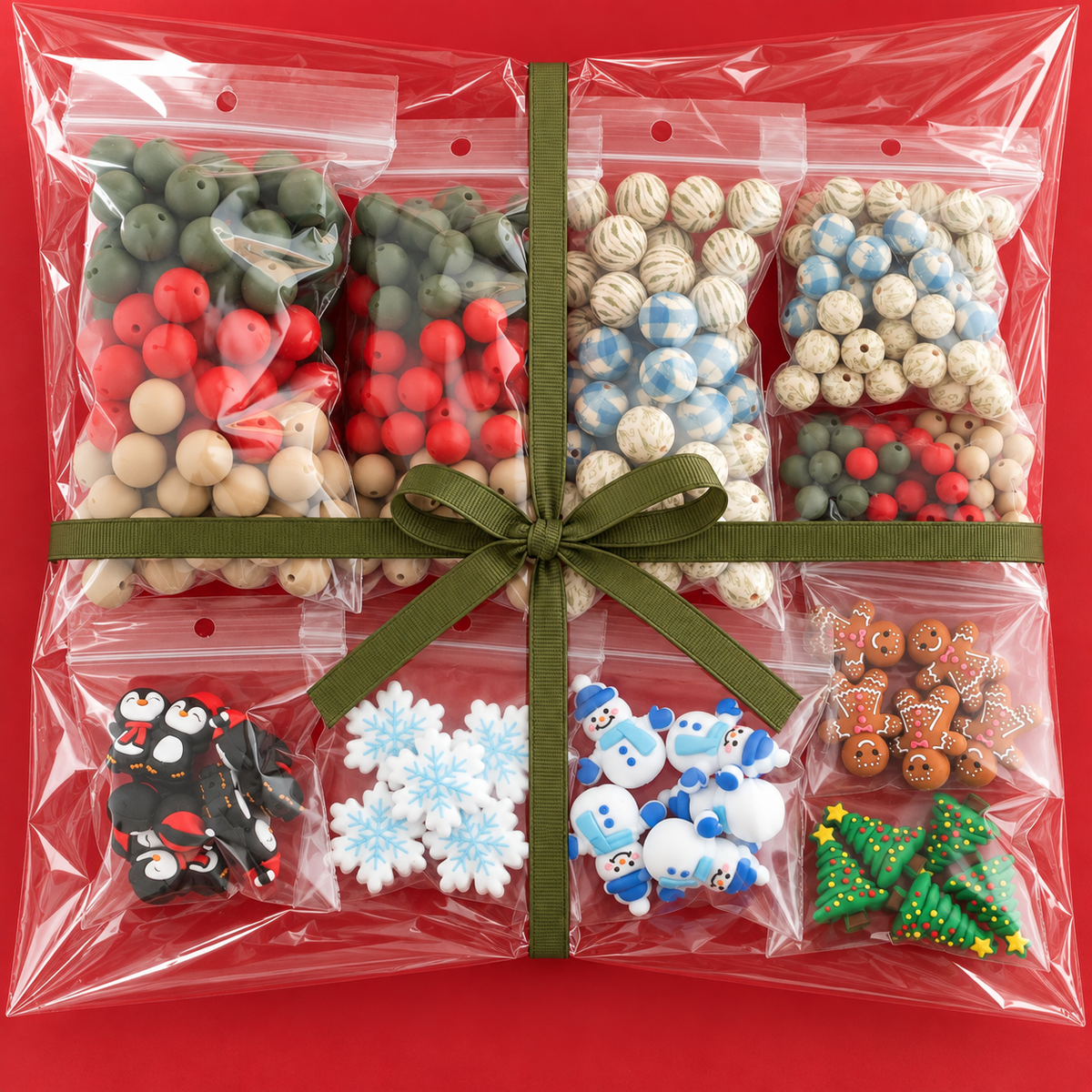 Christmas LE Bundle for silicone bead crafting from Cara & Co Craft Supply