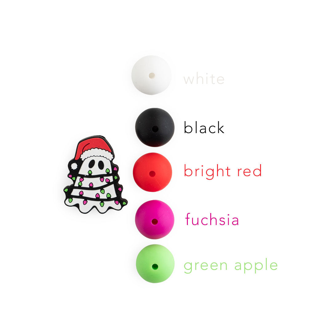 Christmas Ghost Silicone Focal Beads