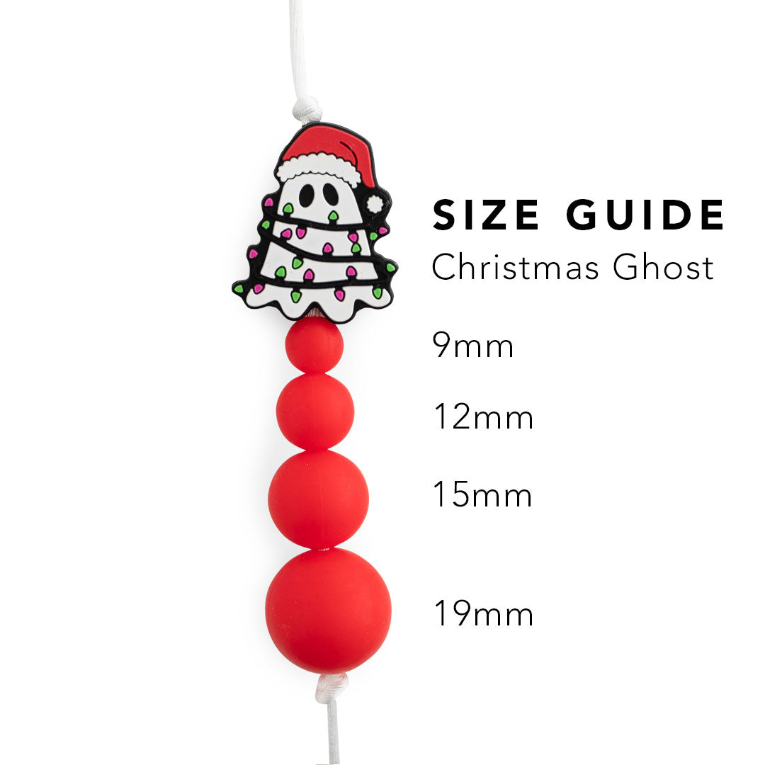 Christmas Ghost Silicone Focal Beads