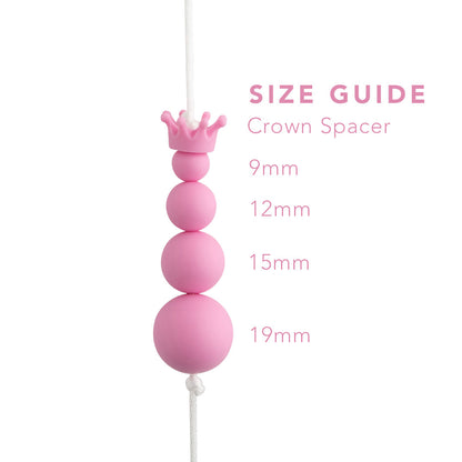 Crown Spacer Silicone Beads for silicone crafting from Cara & Co Crafting Supplies