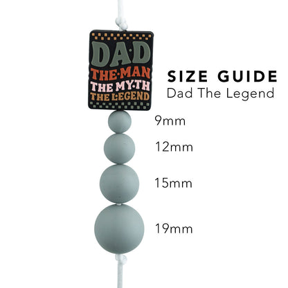 Dad The Legend Silicone Focal Beads
