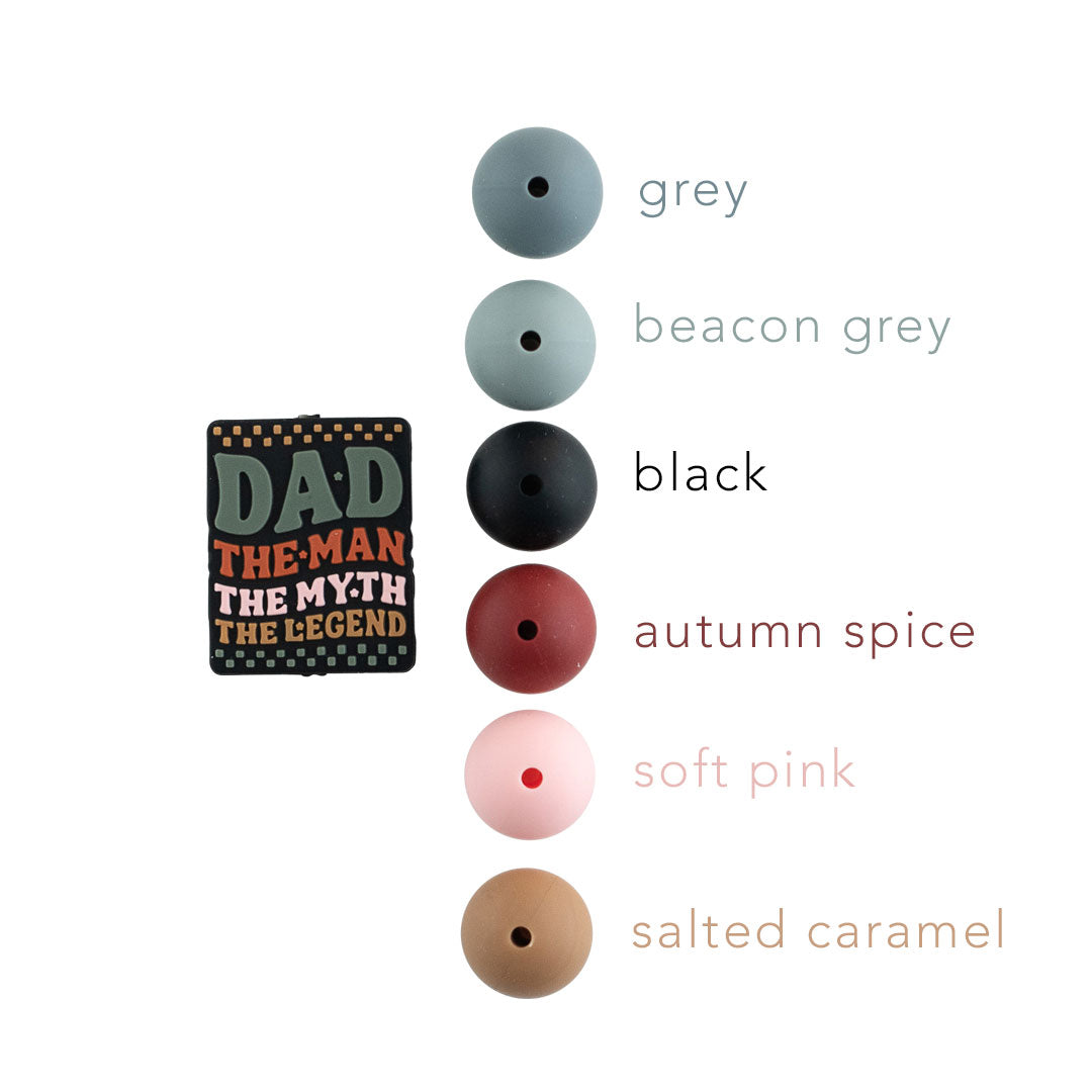 Dad The Legend Silicone Focal Beads