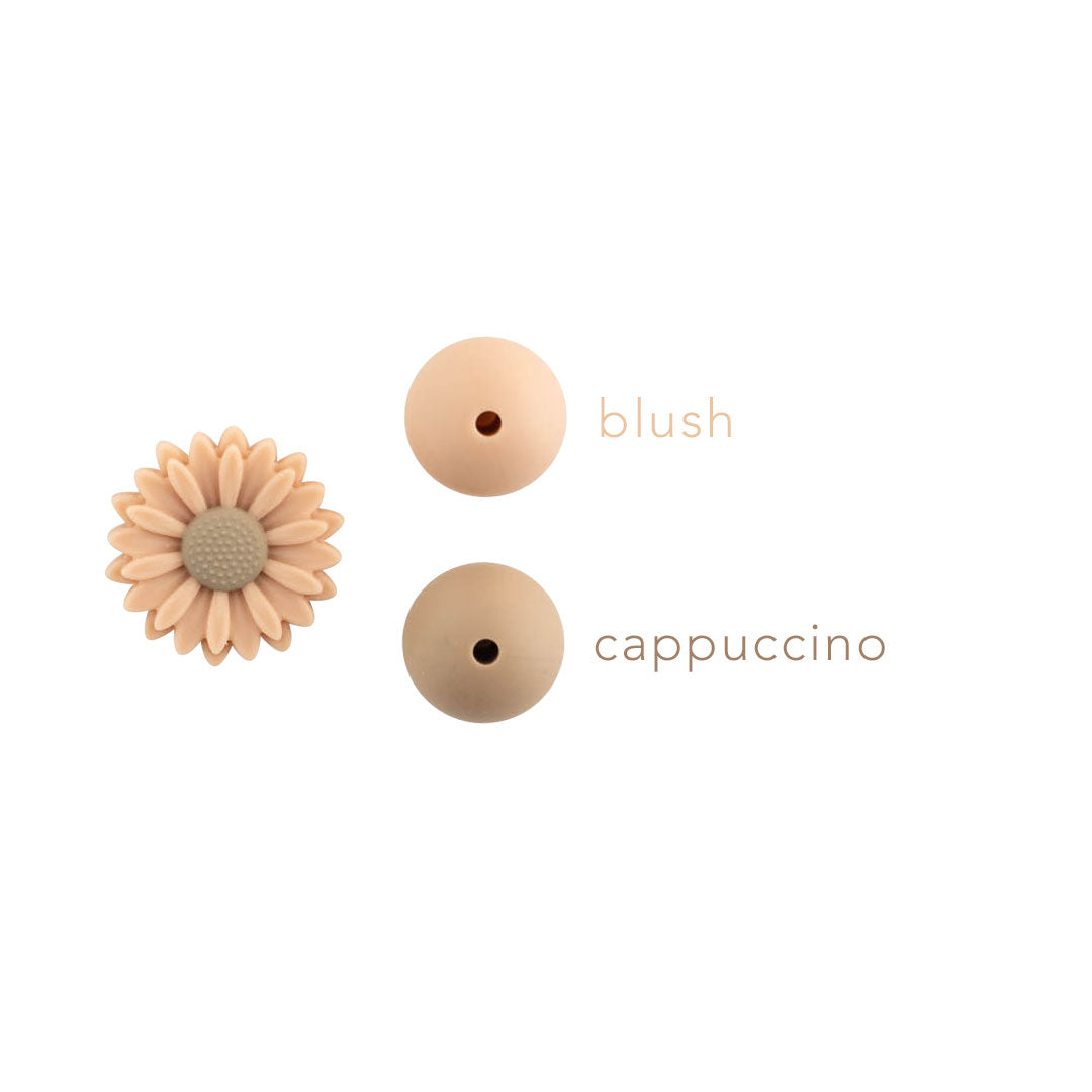 Blush Silicone focal bead color comparison