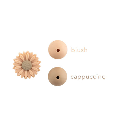Blush Silicone focal bead color comparison