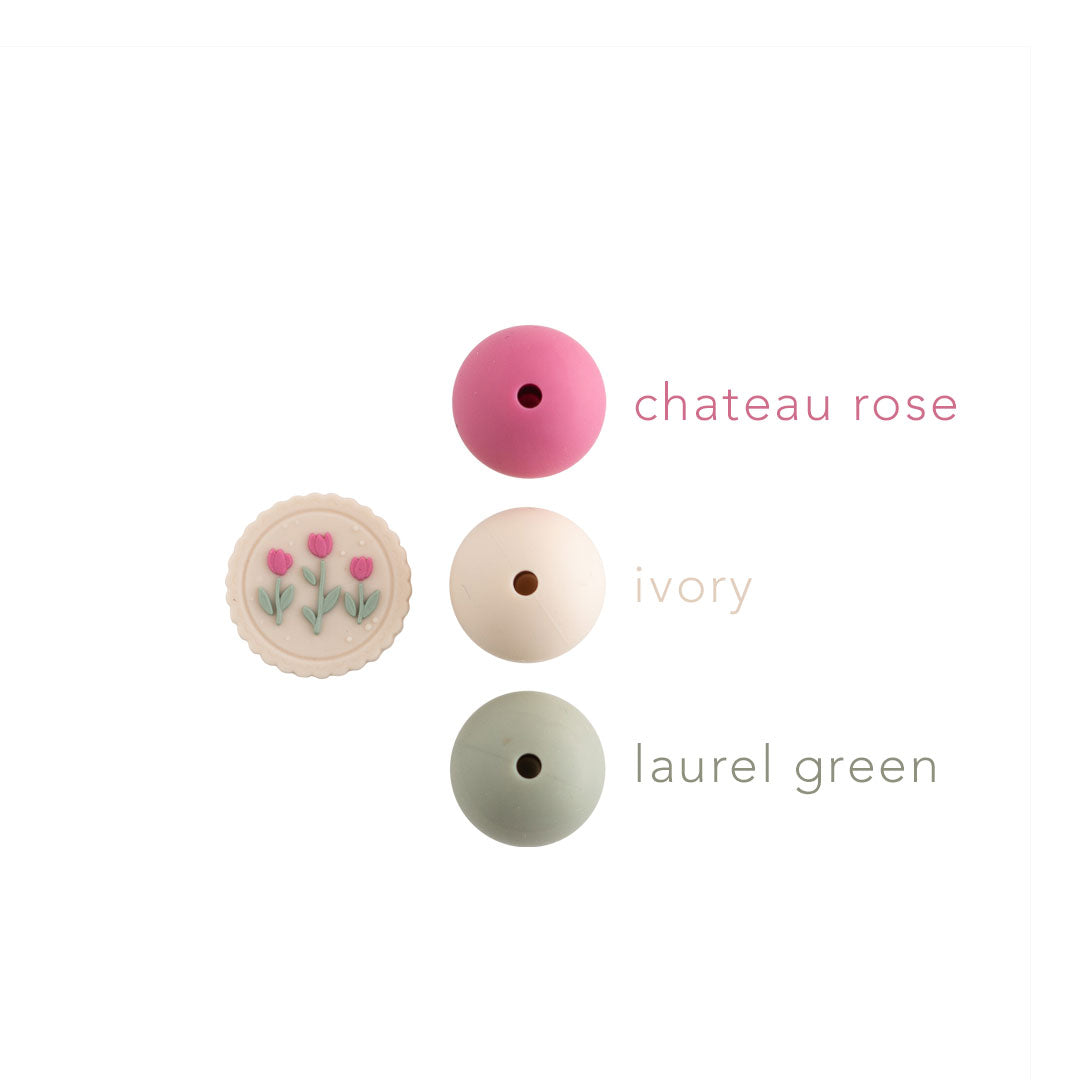 Floral Medallion Silicone Focal Beads