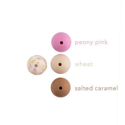 Summer 15mm Round Silicone Goose Print Beads for silicone crafting from Cara & Co Craft Supply