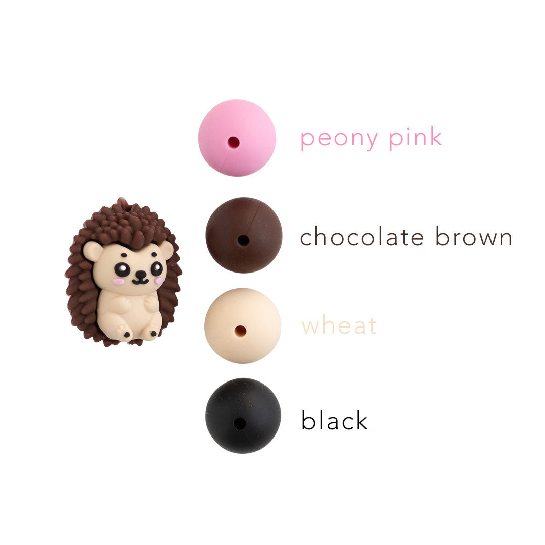 3D Hedgehog Silicone Focal Beads