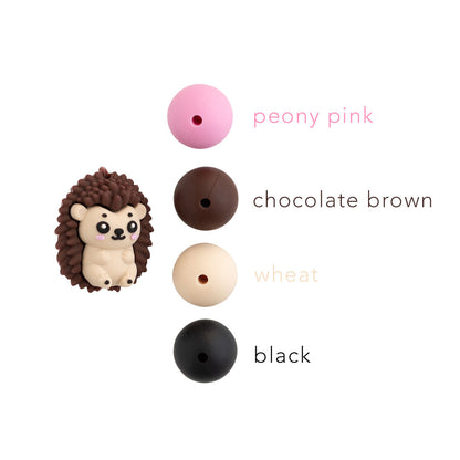 3D Hedgehog Silicone Focal Beads