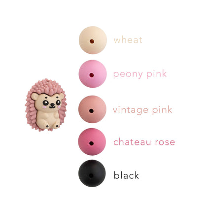 3D Hedgehog Silicone Focal Beads