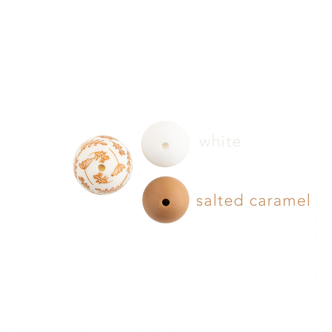 15mm Round Silicone Print Beads Color Comparison Heirloom