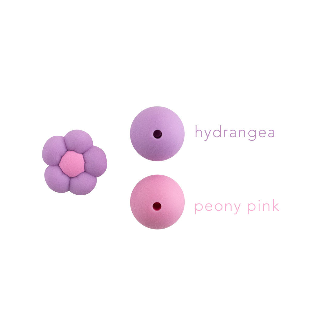 3D Puffy Flower Silicone Focal Beads