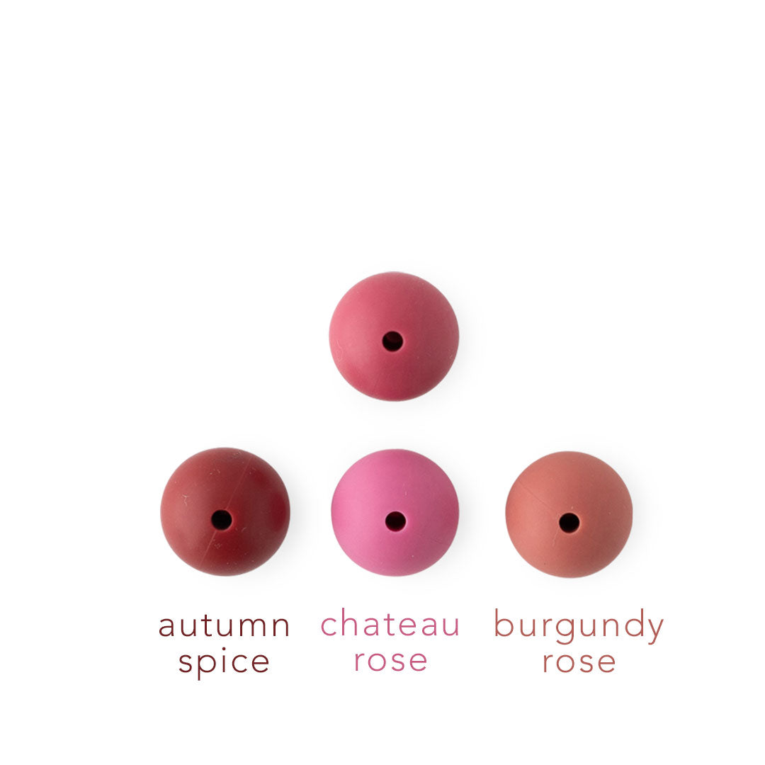 Winter Limited Edition Cranberry Kiss Color Comparison Silicone Round Beads