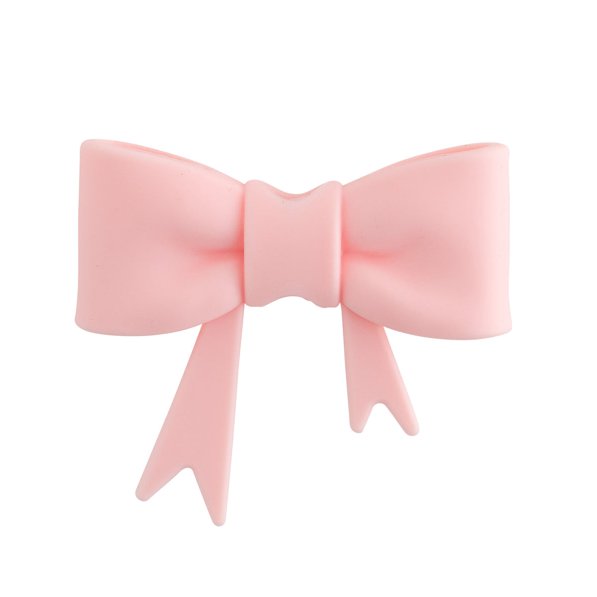 Soft Pink Large Bow Silicone Focal Bead for silicone bead crafting from Cara & Co craft supply
