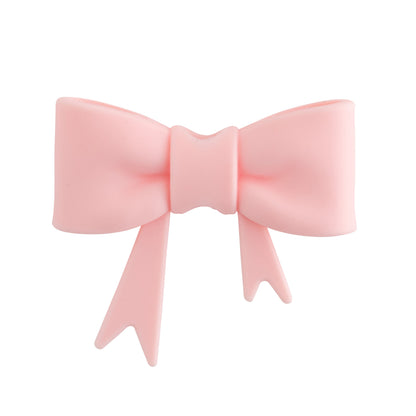 Soft Pink Large Bow Silicone Focal Bead for silicone bead crafting from Cara & Co craft supply