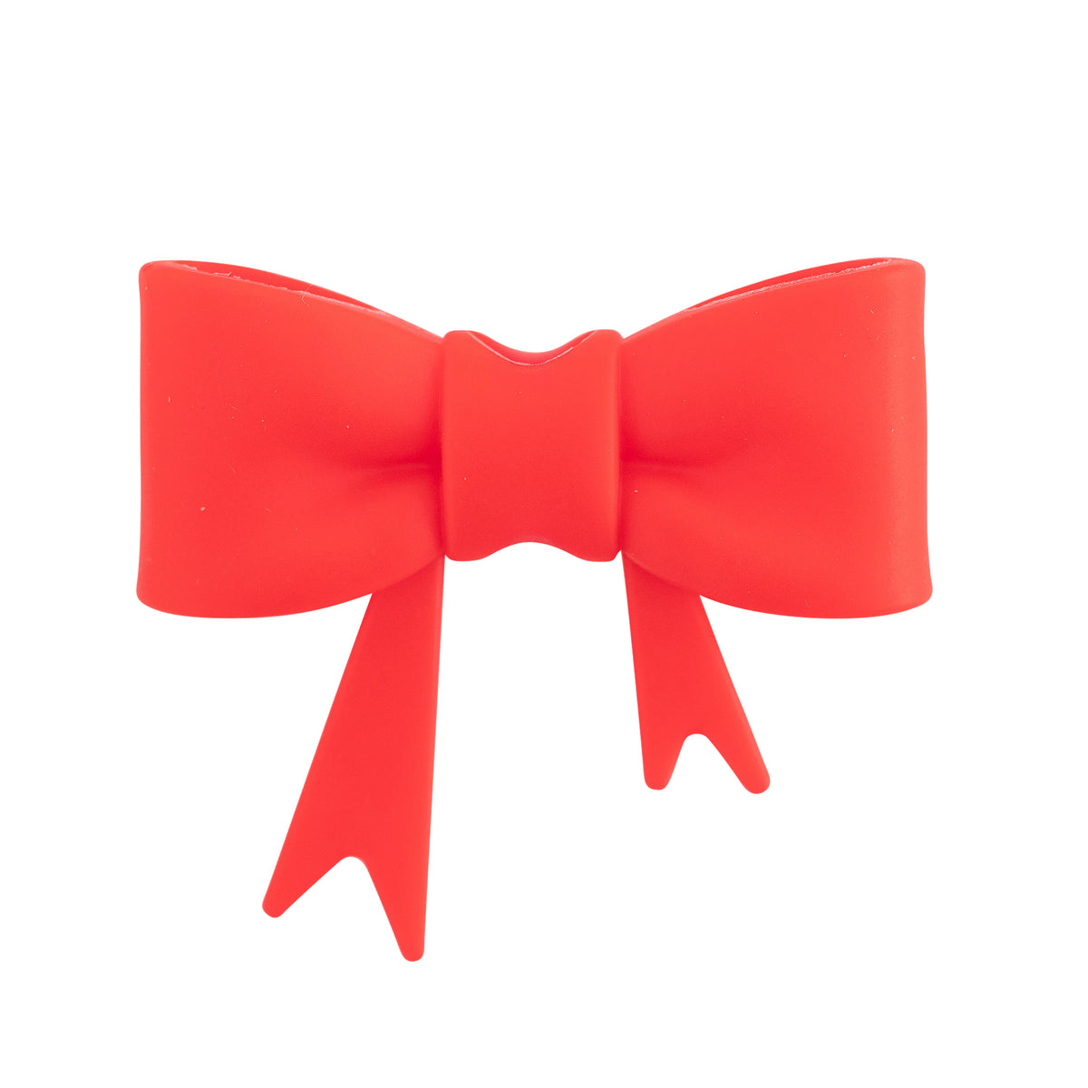 Bright Red Large Bow Silicone Focal Bead for silicone bead crafting from Cara & Co craft supply