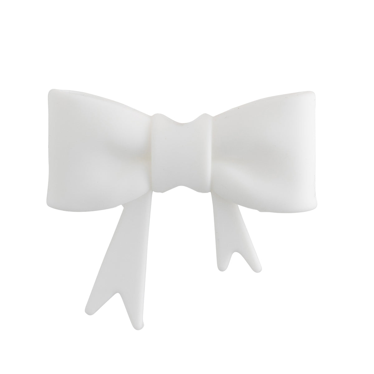 White Large Bow Silicone Focal Bead for silicone bead crafting from Cara & Co craft supply