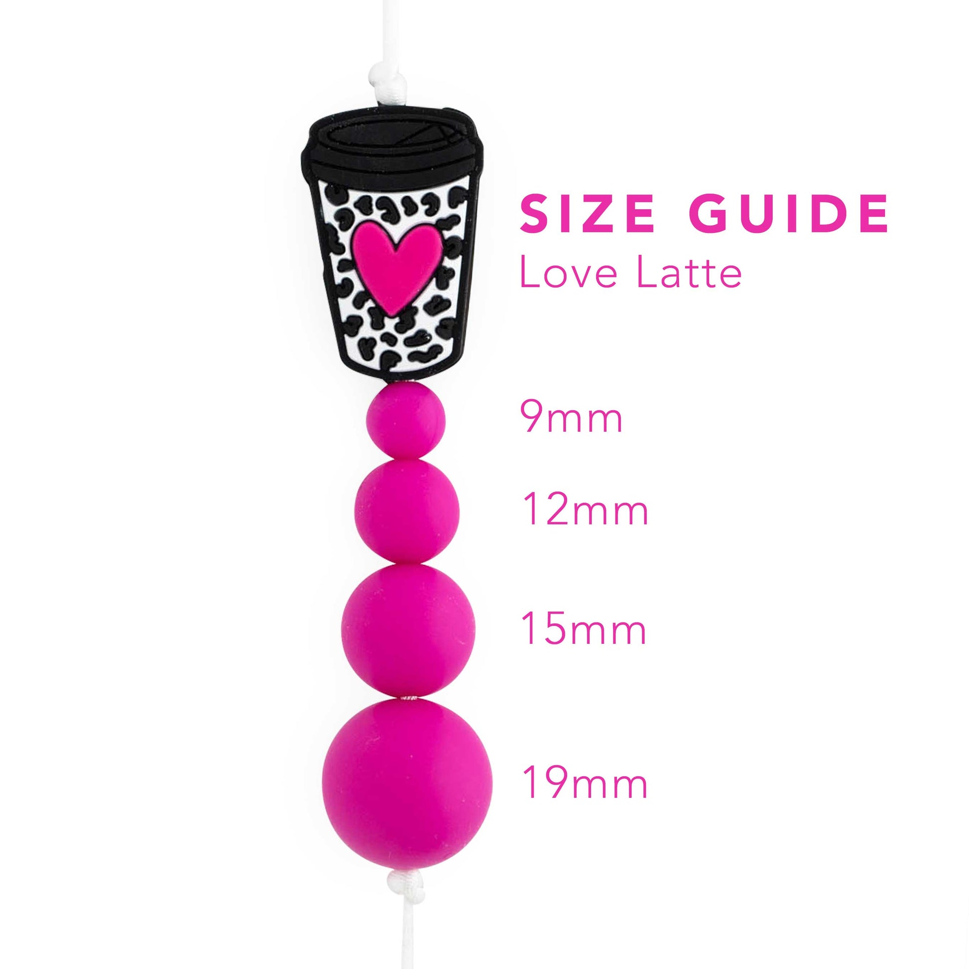 Love Latte Silicone Focal Beads