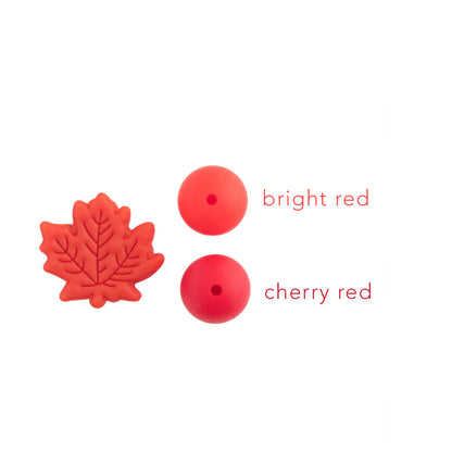Maple Leaf Silicone Focal Beads