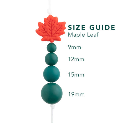 Maple Leaf Silicone Focal Beads